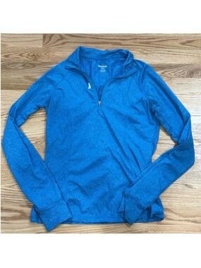 Reebok Women's Blue Quarter-Zip soft Performance top small S